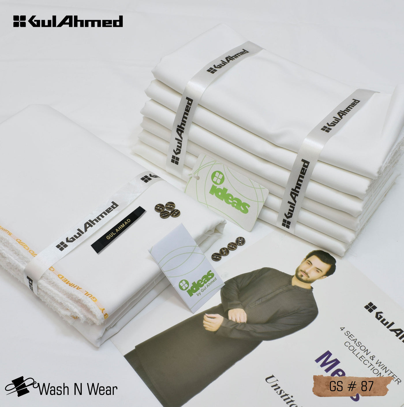 Gul Ahmed Wash N Wear GS-87