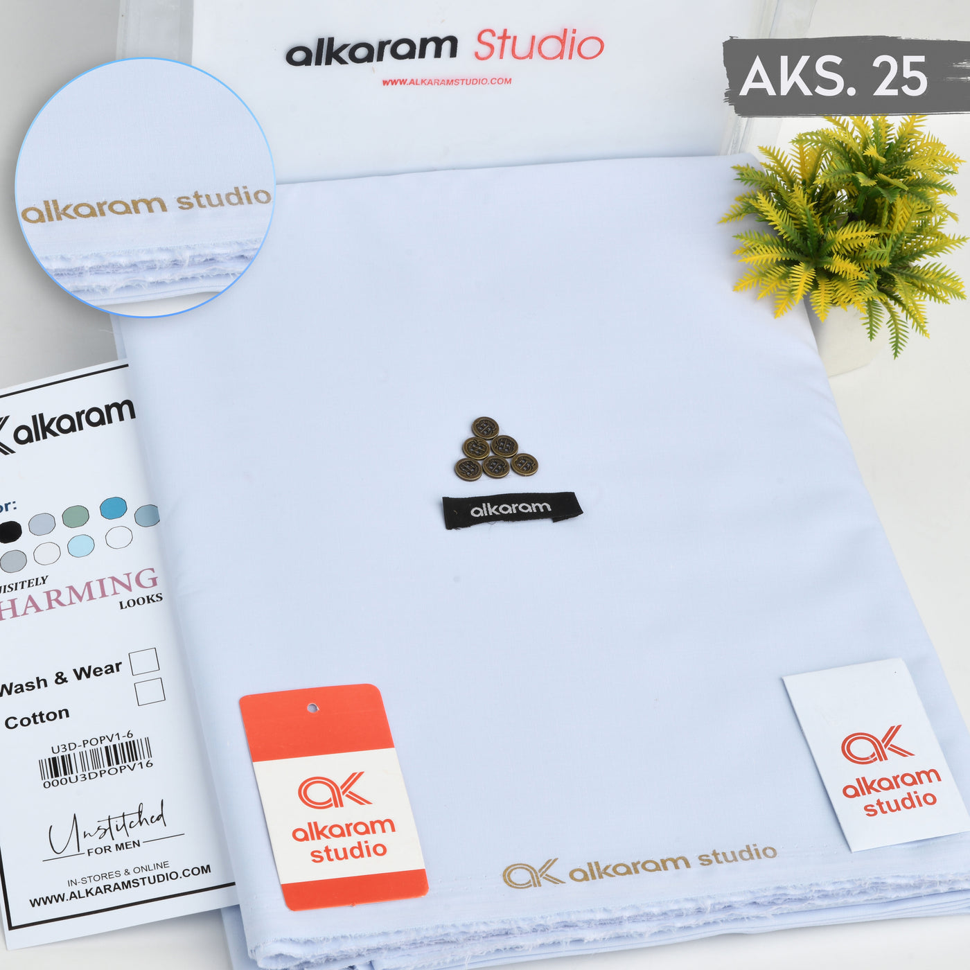 Alkaram Wash & Wear Aks-25